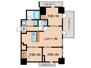 MODERN　PALAZZO　天神南Ⅱの物件間取画像